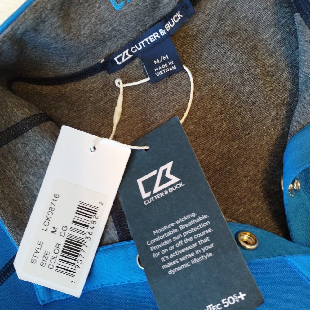 Cutter & Buck Evergreen Reversible Pullover Blue/Grey NWT - Picture 13 of 16